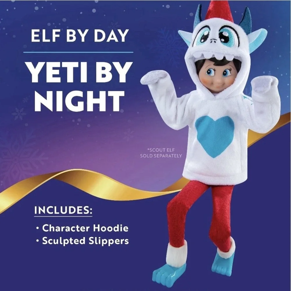 The Elf On the Shelf Claus Couture Collection Yeti Hoodie Outfit 3-Piece Set NEW